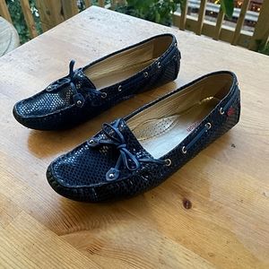 Marc Joseph Cypress Hill Black Snake Flats Loafers Sz 8.5
